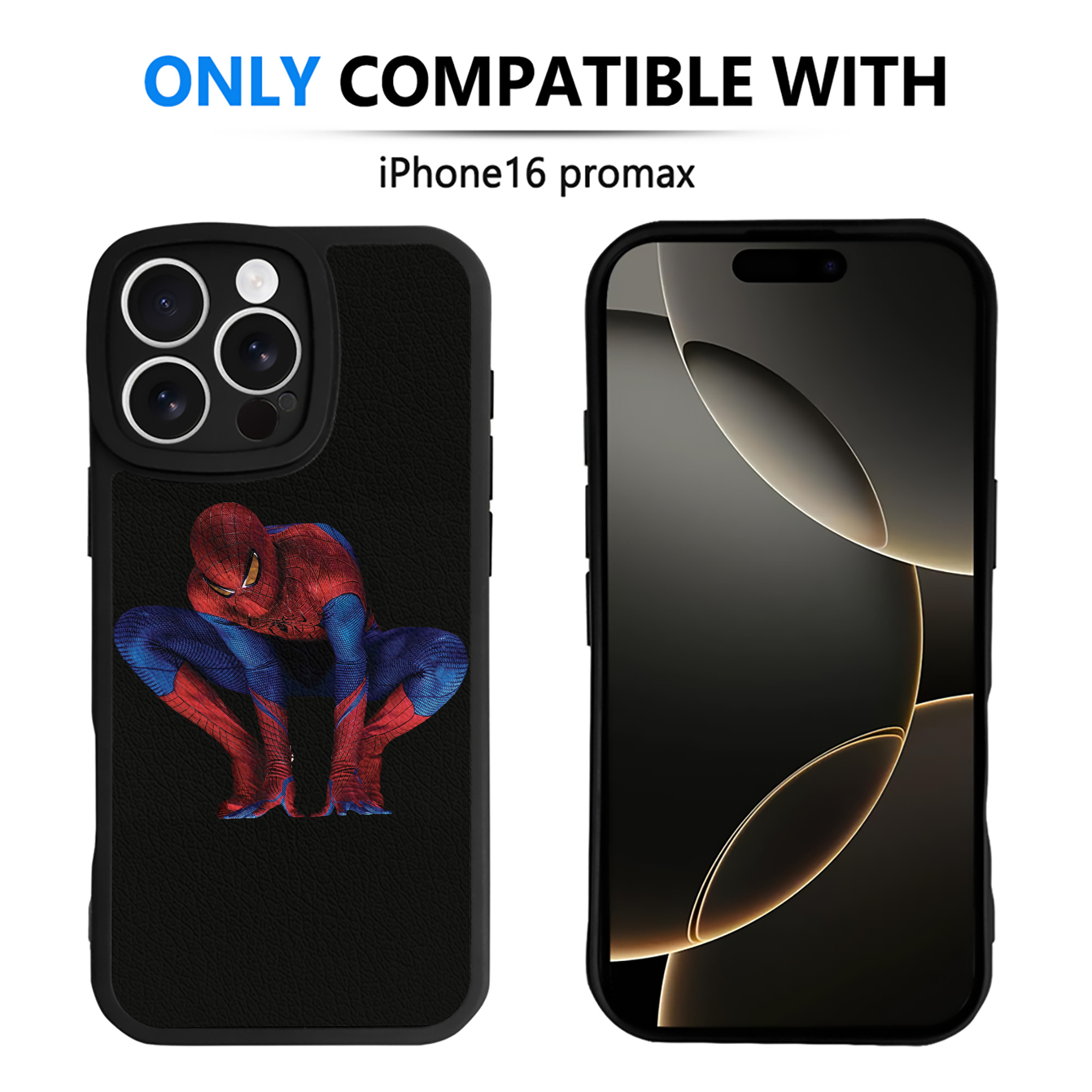 Spider Man スパイダーマン 【iPhone 16シリーズ対応】シリコンスマホケース（レザー調） 材質：シリコン